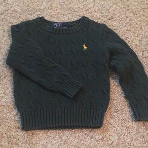 Green polo sweater size 2/2T